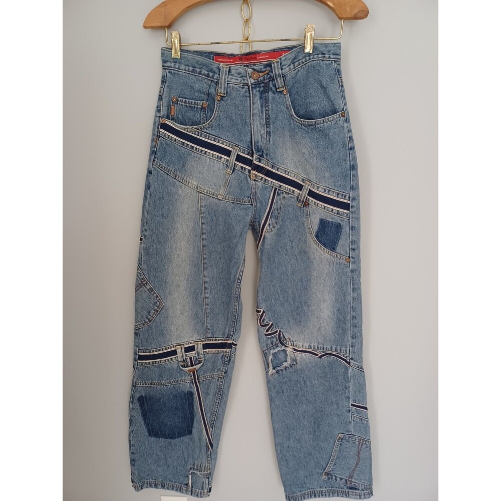 Pepe Jeans London Wide Leg Womens S-XS Young Mens Sz 18 Wearable Art
